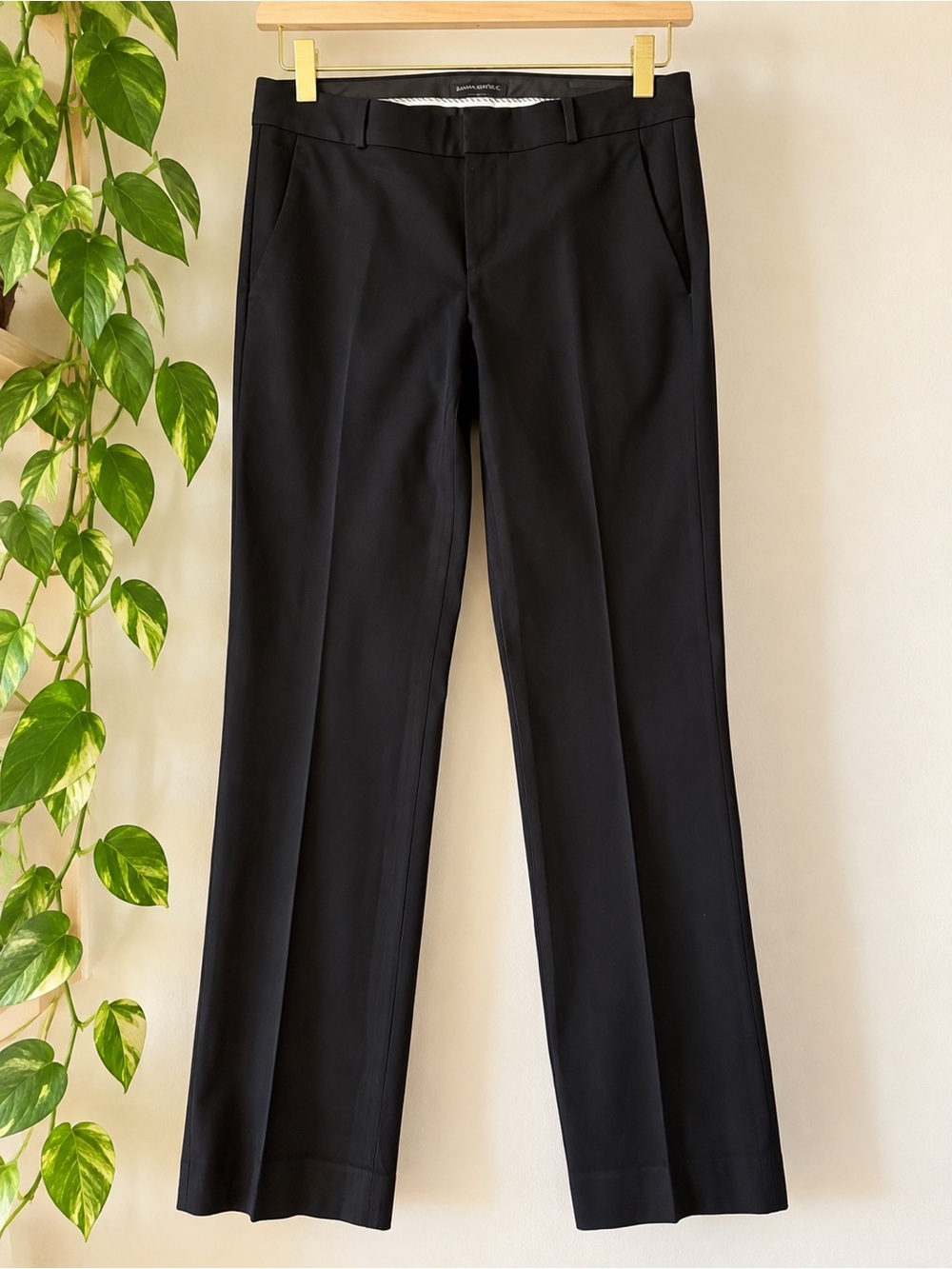 Banana Republic Logan Black Stretch Dress Pants